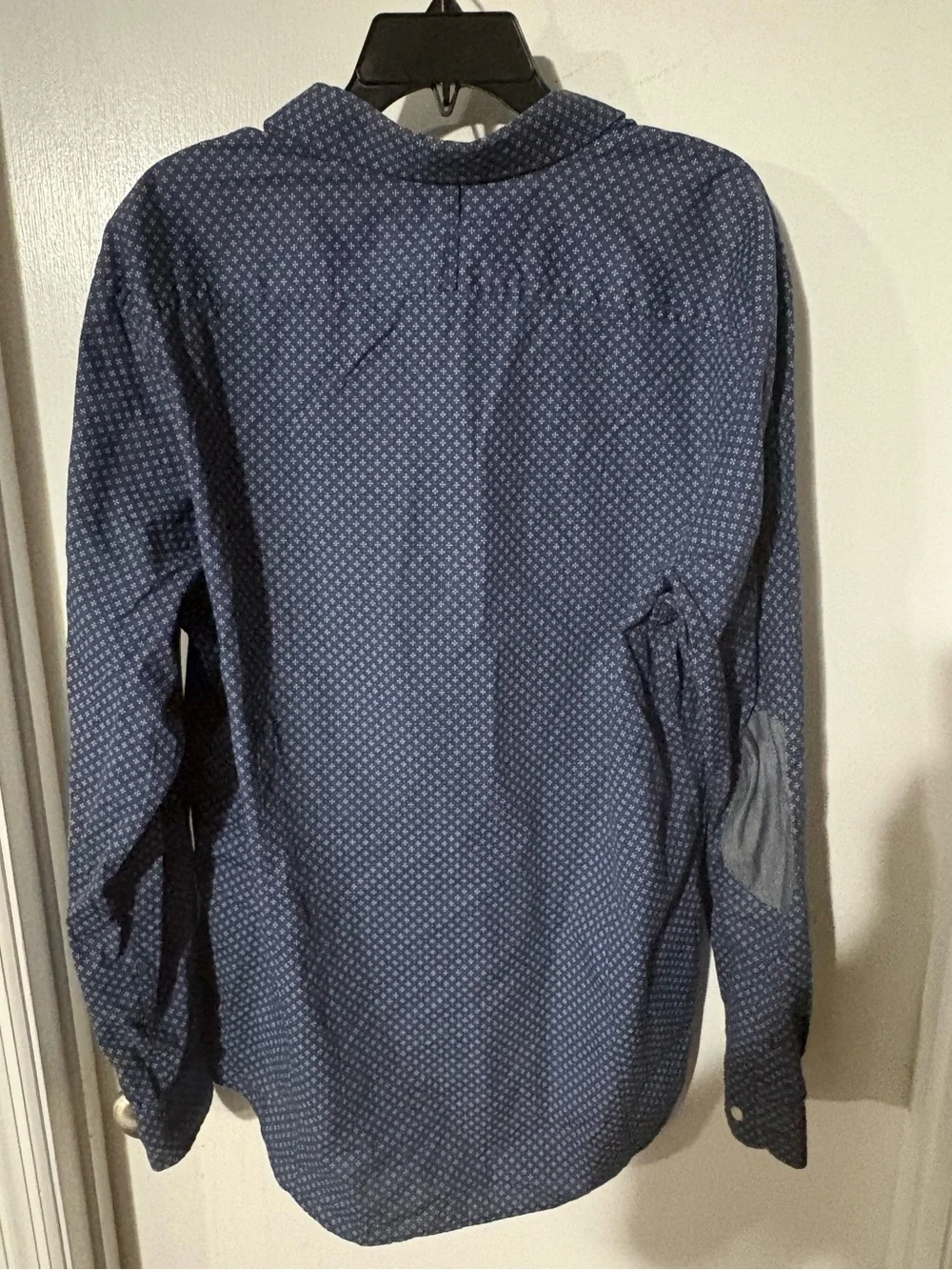 Banana Republic Navy Printed Soft Wash Tailored Slim Fit